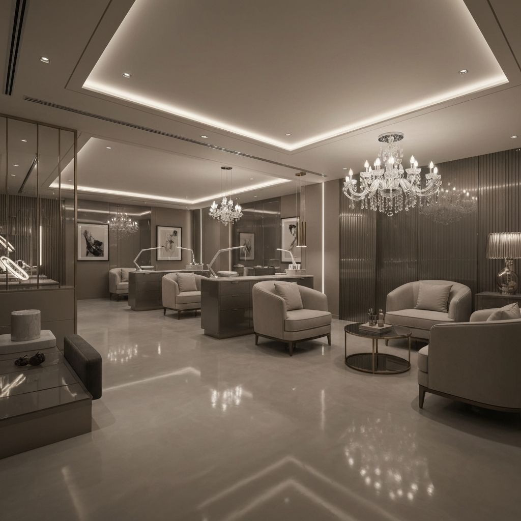 Interior Klinik Kecantikan Mewah